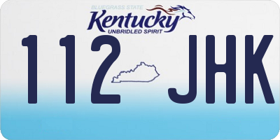 KY license plate 112JHK