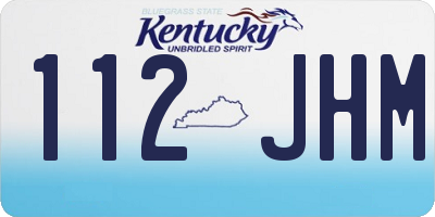 KY license plate 112JHM