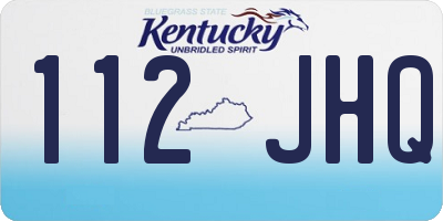 KY license plate 112JHQ
