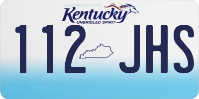 KY license plate 112JHS