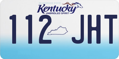 KY license plate 112JHT