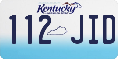 KY license plate 112JID