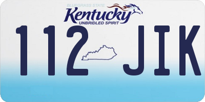 KY license plate 112JIK