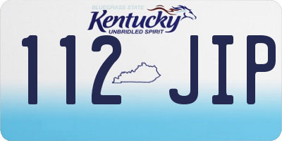 KY license plate 112JIP