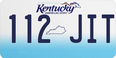 KY license plate 112JIT