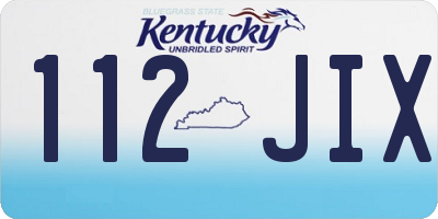 KY license plate 112JIX