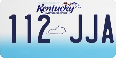 KY license plate 112JJA