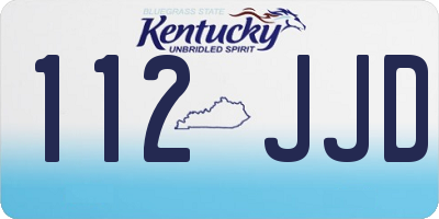 KY license plate 112JJD
