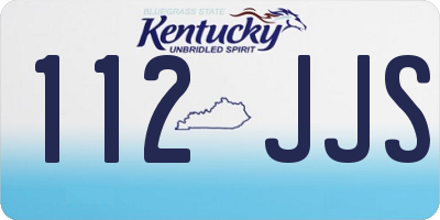 KY license plate 112JJS