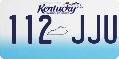 KY license plate 112JJU