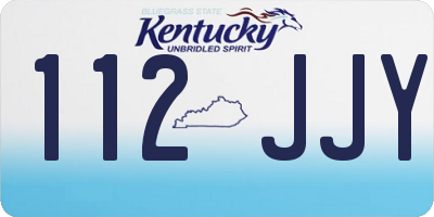 KY license plate 112JJY