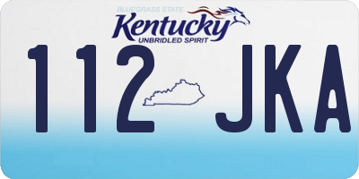KY license plate 112JKA
