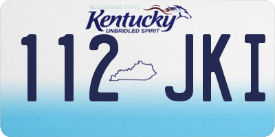 KY license plate 112JKI