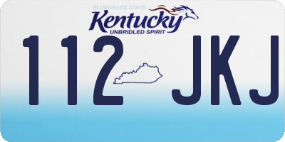 KY license plate 112JKJ