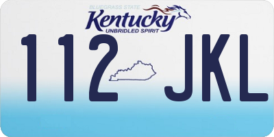 KY license plate 112JKL