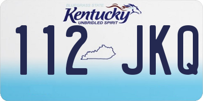 KY license plate 112JKQ