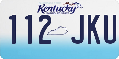 KY license plate 112JKU