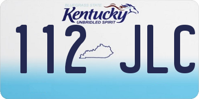 KY license plate 112JLC