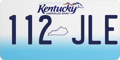 KY license plate 112JLE
