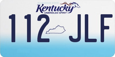 KY license plate 112JLF