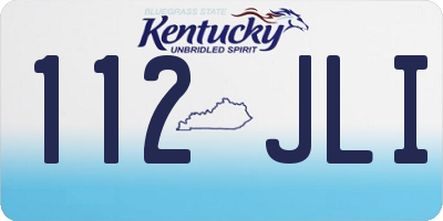 KY license plate 112JLI
