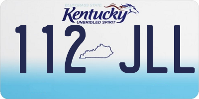 KY license plate 112JLL