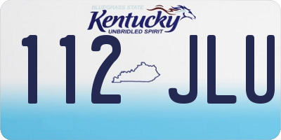KY license plate 112JLU