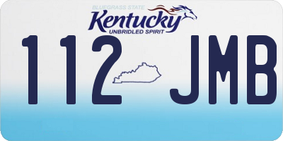 KY license plate 112JMB