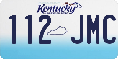 KY license plate 112JMC