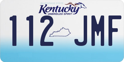 KY license plate 112JMF