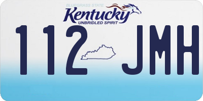 KY license plate 112JMH