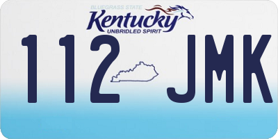 KY license plate 112JMK