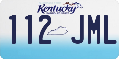 KY license plate 112JML