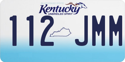 KY license plate 112JMM