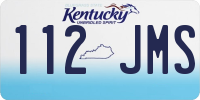 KY license plate 112JMS