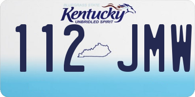 KY license plate 112JMW