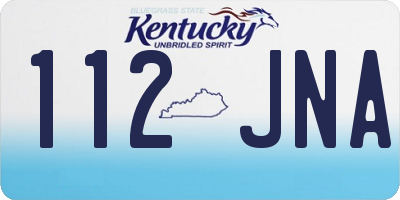 KY license plate 112JNA