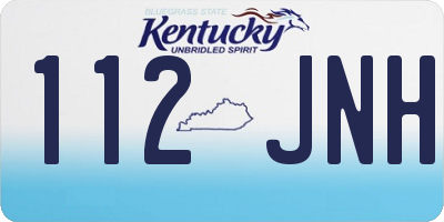 KY license plate 112JNH