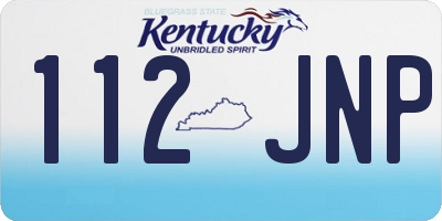 KY license plate 112JNP