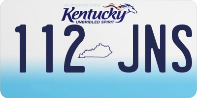 KY license plate 112JNS