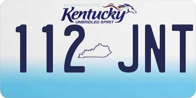 KY license plate 112JNT