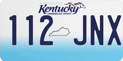 KY license plate 112JNX