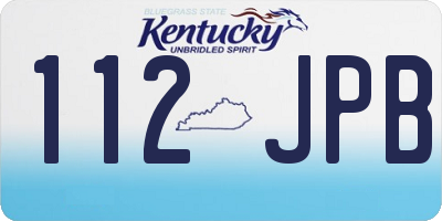KY license plate 112JPB