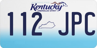 KY license plate 112JPC