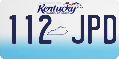 KY license plate 112JPD