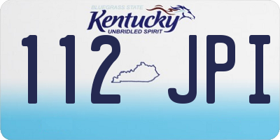 KY license plate 112JPI