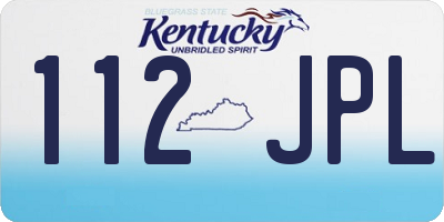 KY license plate 112JPL