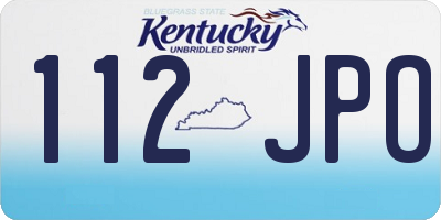 KY license plate 112JPO