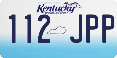 KY license plate 112JPP
