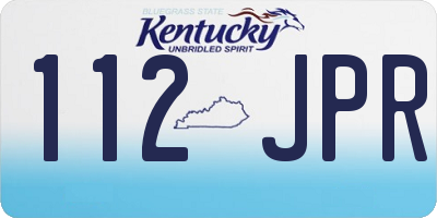 KY license plate 112JPR
